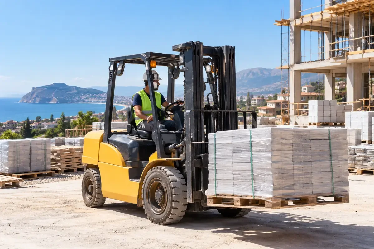 Alanya forklift kiralama ve yük taşıma hizmeti